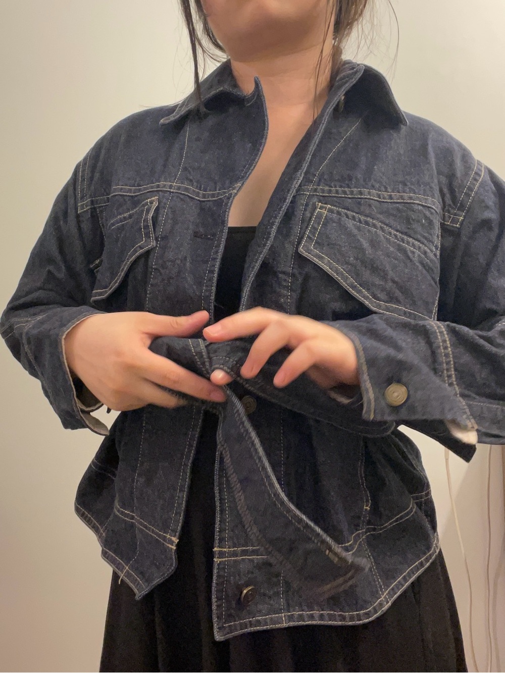Vince Denim Work Jacket - Dark Indigo - size s - Picture 2 of 15